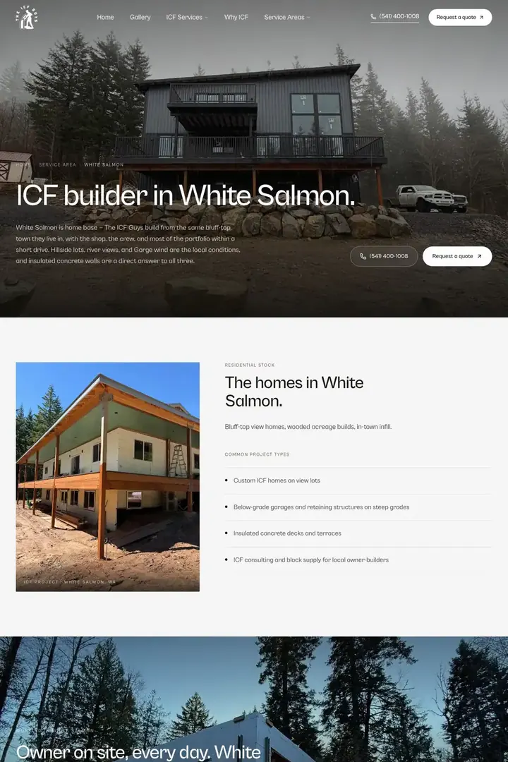 The White Salmon town page on the ICF Guys site