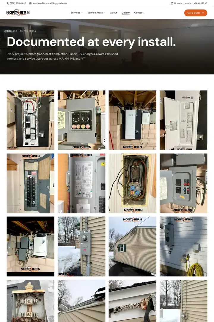 The gallery on the Northern Electrical site